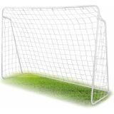 Voetbaldoel XL 300x200x120 cm - Lichtgewicht - Wit