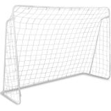 Voetbaldoel XL 300x200x120 cm - Lichtgewicht - Wit