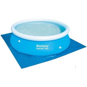 Bestway - ondervloer zwembad - grondzeil - 396 x 396 cm – blauw