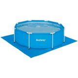 Bestway - ondervloer zwembad - grondzeil - 335 x 335 cm – blauw