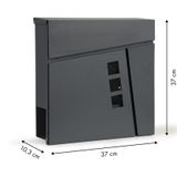 Brievenbus - Wit - Kunststof - Met Sleutel