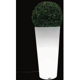 Bloempot met led verlichting 80 cm hoog – wit