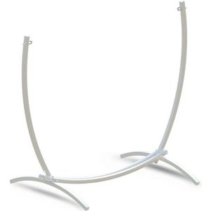Standaard voor hangmat & hangstoel 2in1 opvouwbaar – Wit frame