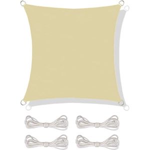 Schaduwdoek vierkant 3,6 x 3,6 m – Beige – Zonwering zeil