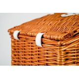 Rieten picknickmand XL 4-persoons + servies & thermotas
