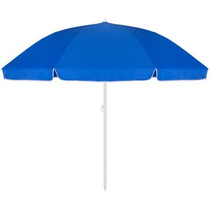 Strandparasol 240 cm – In hoogte verstelbaar – Blauw – XL Parasol