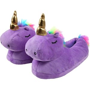 Unicorn sloffen - pantoffels - maat 36-41 - paars