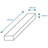 Vikingchoice - Jenga Soft Play Foam Blokken - Set van 15 - Wit - Babyblauw - Grijs