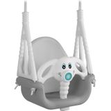 Schommel baby - buiten - meegroei schommel - grijs & wit