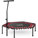 Fitness trampoline - Ø 127 cm - verstelbare greep -zwart rood