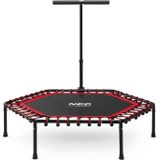 Fitness trampoline - Ø 127 cm - verstelbare greep -zwart rood