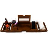 Badplank - badrek - 75-110 x 23 cm - bamboe