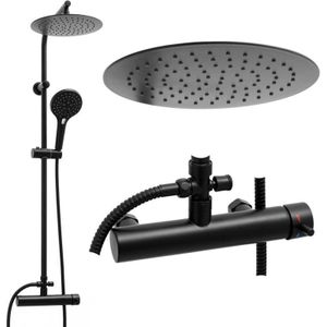 Viking Choice - Brauseset - mit Brausebatterie - und Regenbrause - schwarz