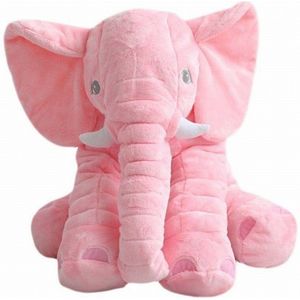 Grote Knuffel Olifant - Pluche Knuffel Kussen - Roze