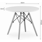 MAKSI Ronde tafel 60cm - wit