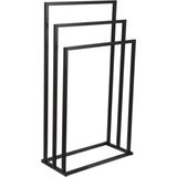 Badkamerhanger handdoekenrek 3 armen zwart