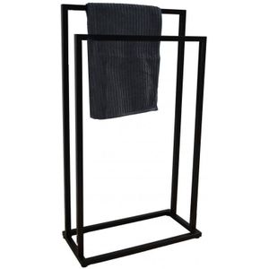 Handtuchhalter - stehend - 45x21,5x84,5 cm - mattschwarz