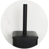 Wc borstel met houder - en toiletrolhouder - 20x20x80 cm - zwart