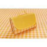 Picknickkleed - waterdicht - 150x200 cm - geel wit - geruit