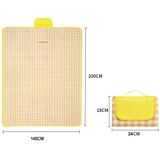 Picknickkleed - waterdicht - 150x200 cm - geel wit - geruit