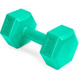 Dumbbells - gewichten set - 6 kg (2x 3kg) - zeskant - groen