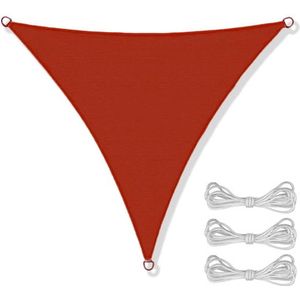 Schaduwdoek - waterdicht - driehoek - 3,6x3,6x3,6 m - rood