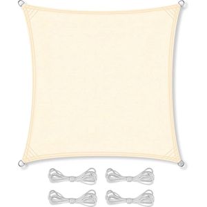 Schaduwdoek vierkant - waterdicht - 5x5 m - beige