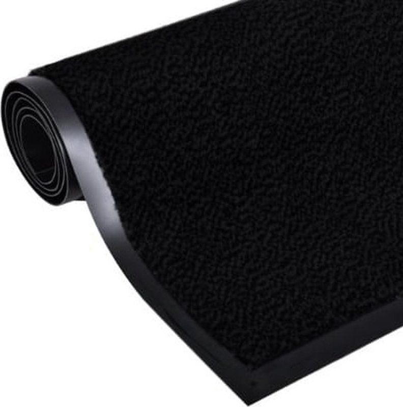 Deurmat - droogloopmat - inloopmat - 120 x 180 cm - zwart