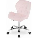 AVOLA - Bureaustoel - velvet - ergonomisch - roze