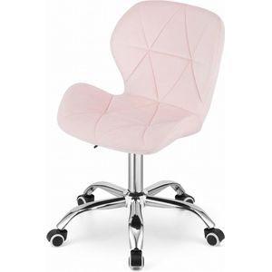 AVOLA - Bureaustoel - velvet - ergonomisch - roze