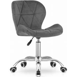 AVOLA - Bureaustoel - ergonomisch - velvet - grijs