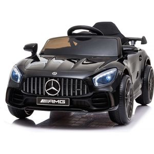 Mercedes GTR AMG - Elektrische kinderauto - met afstandsbediening - 2x25W - zwart