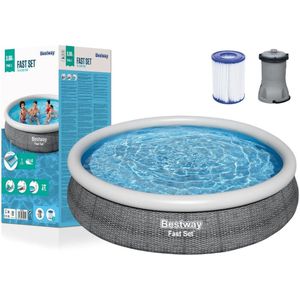 Bestway opblaaszwembad - met filter - rond - 5377 L - 366x76 cm