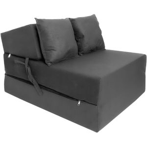 Opvouwbaar matras - 1 persoons - 200x70x15 cm - donkergrijs