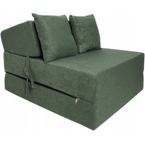 Opvouwbaar matras - logeermatras - 200x70x15 cm - groen