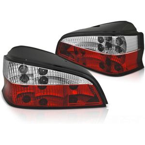 Achterlichten - voor PEUGEOT 106 96-03 hatchback - ROOD WIT
