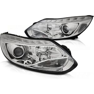 Koplampen - voor FORD FOCUS MK3 11- 10.14 - LED CHROOM