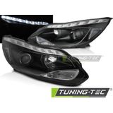 Koplampen - voor FORD FOCUS MK3 11- 10.14 - LED - ZWART