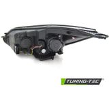 Koplampen - voor FORD FOCUS MK3 11- 10.14 - LED - ZWART