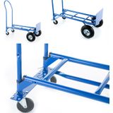 Steekwagen - Transportwagen - tot 250 kg - luchtbanden - blauw