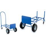 Steekwagen - Transportwagen - tot 250 kg - luchtbanden - blauw