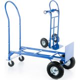 Steekwagen - Transportwagen - tot 250 kg - luchtbanden - blauw