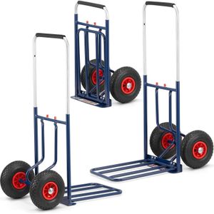 Steekwagen - opvouwbaar - tot 150 kg - blauw