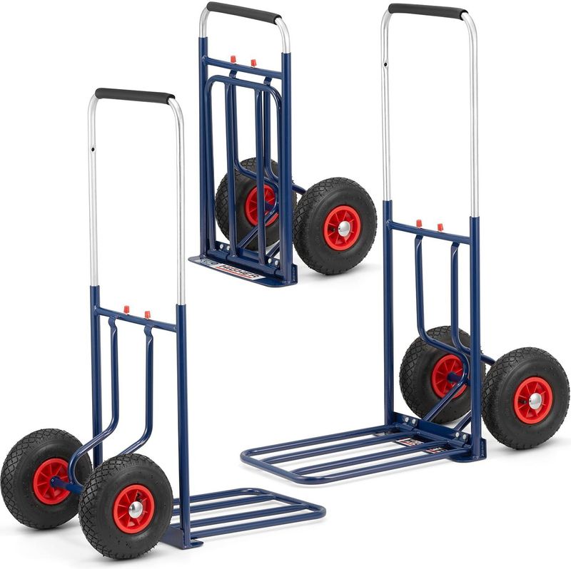 HIGHER - Steekwagen - Blauw - Staal en Aluminium - Luchtbanden