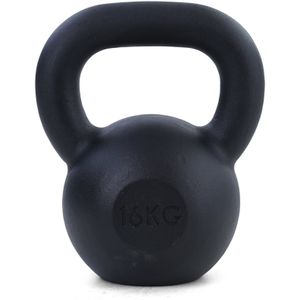 16 kg premium gietijzeren kettlebell swing dumbbell zwart