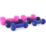 10kg fitness vinyl dumbbell set 2x1kg 2x1.5kg 2x2.5kg gym dumbbells dumbbell