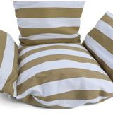 Kussen voor Hangstoel - Bruin/Wit Gestreept - 2-delig - Inclusief Rugdeel