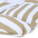 Kussen voor Hangstoel - Bruin/Wit Gestreept - 2-delig - Inclusief Rugdeel