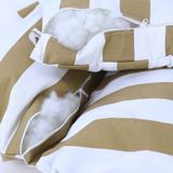 Kussen voor Hangstoel - Bruin/Wit Gestreept - 2-delig - Inclusief Rugdeel