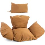Kussen voor Hangstoelmand - Lichtbruin - 2-delige Set - Inclusief Rugdeel